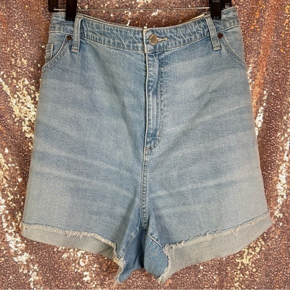 Universal Thread Pants - Universal Thread High-Rise 90s Light Blue Cut-Off Denim Shorts Size plus 26 NWT
